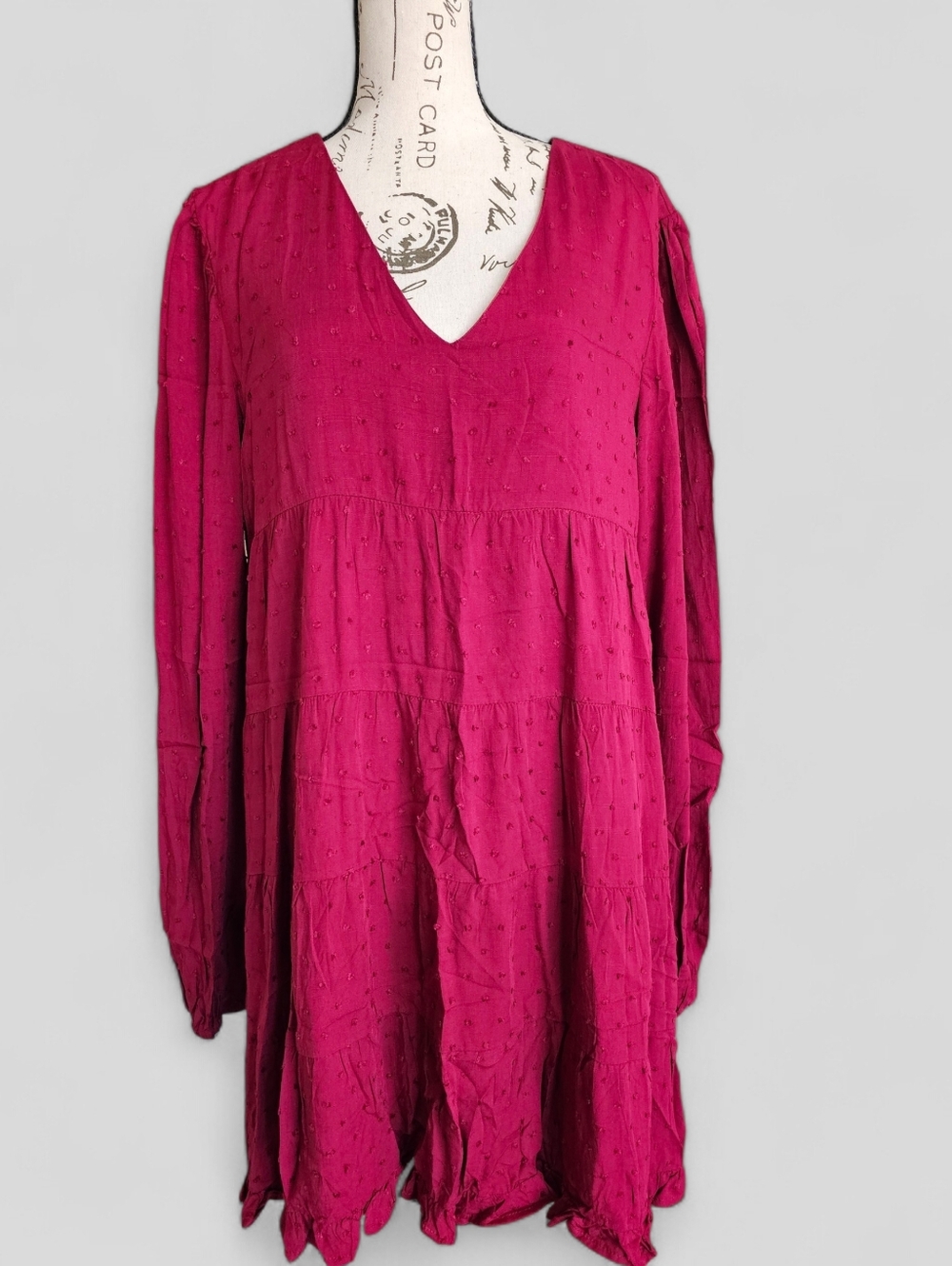 Elegant Burgundy Mini Dress